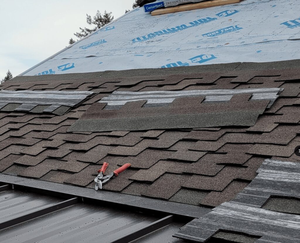 On top of a compositional Shingle roof, shingles are a presidential style.