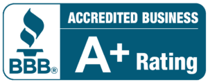 accredited business logo- BBB rated on a transparent background