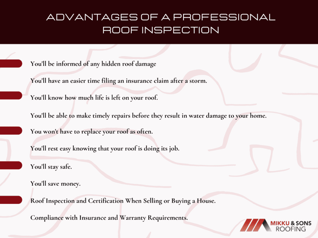 advantages of a professional roof inspection