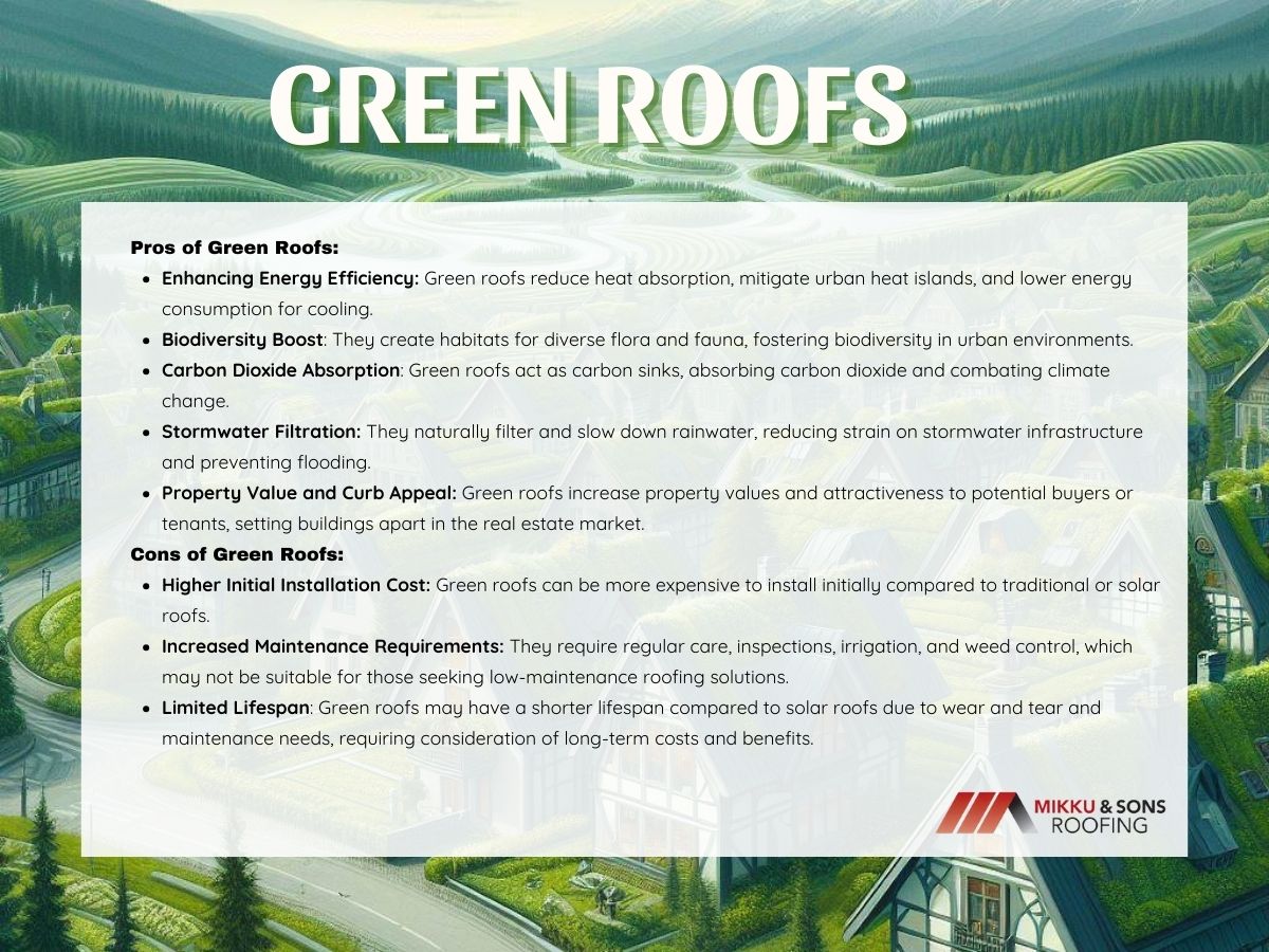 Green Roofs vs. Solar Roofs: Weighing the Pros and Cons - Mikku & Sons